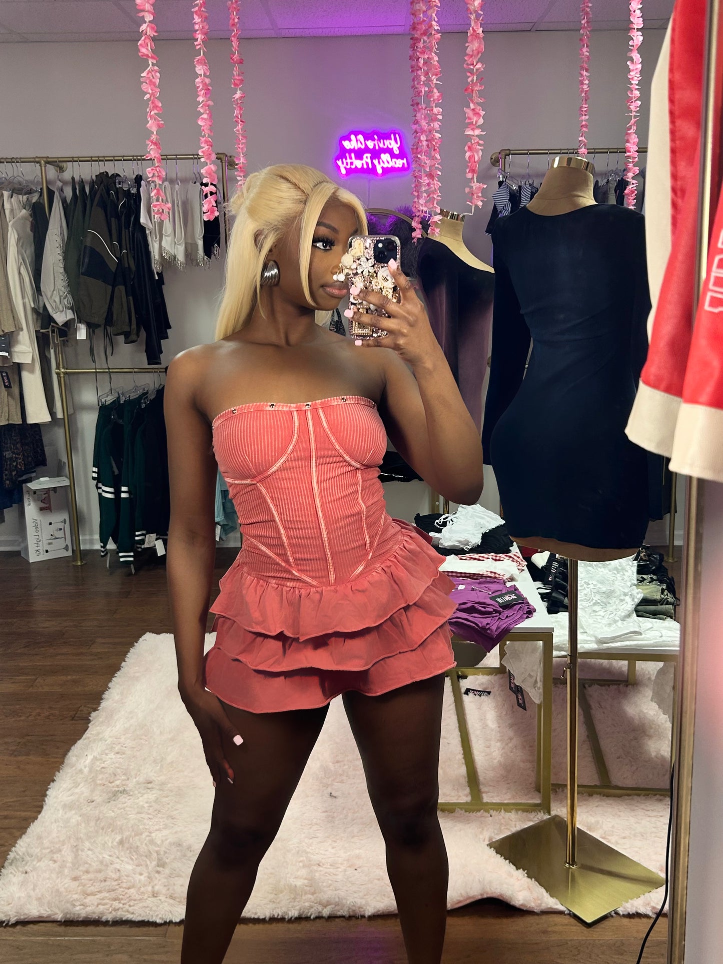 Hate at Home- Romper (Blush)