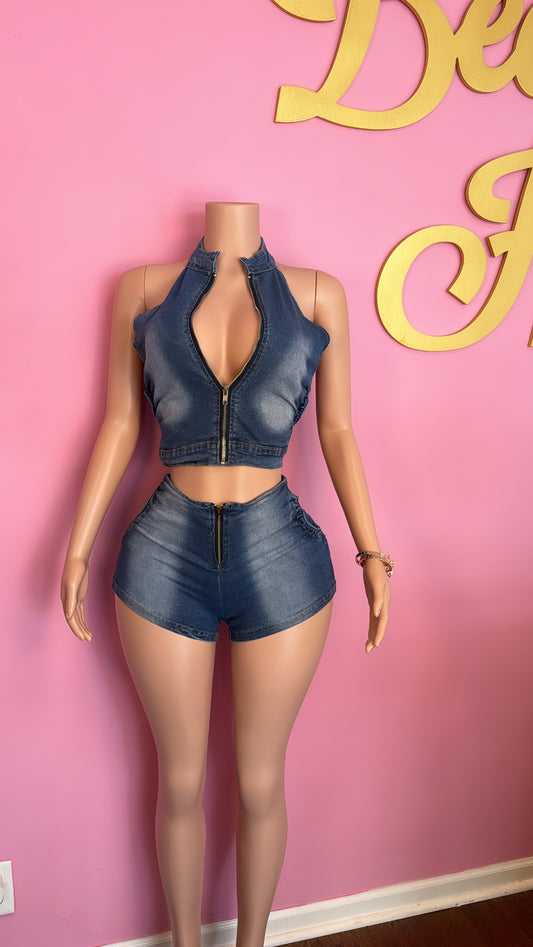 Dessy- Denim Two Piece