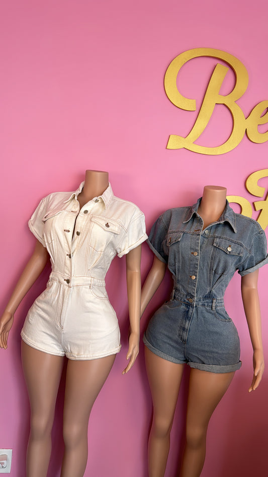 Chay- Denim Romper